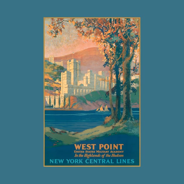 1927 New York Central Lines Railroad Poster - West Point New York by MatchbookGraphics