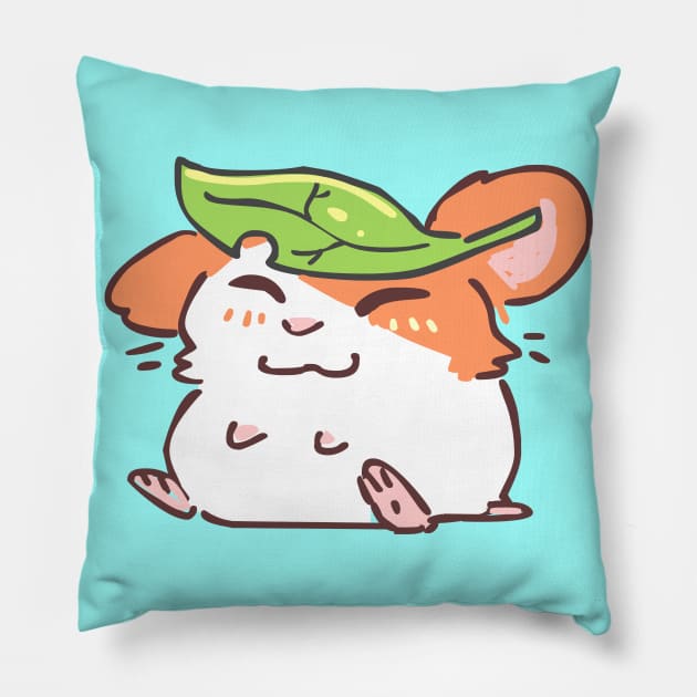 Hamster with a Leaf Pillow by sky665