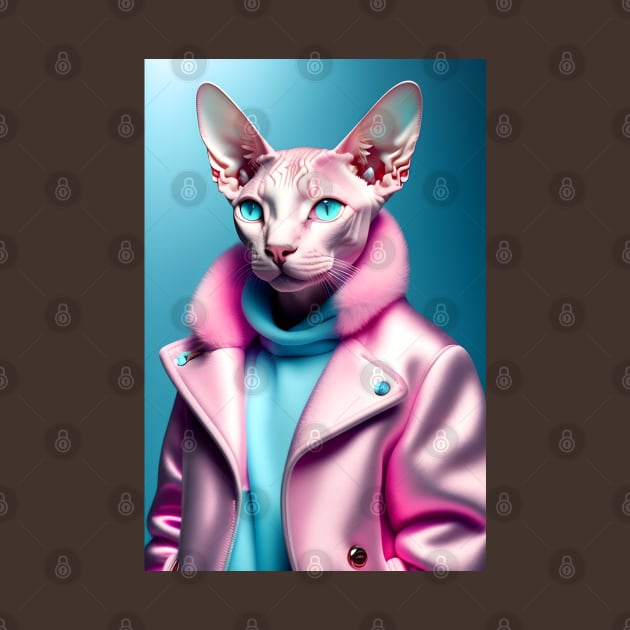 Sphynx Cat - Modern Digital Art by Ai-michiart