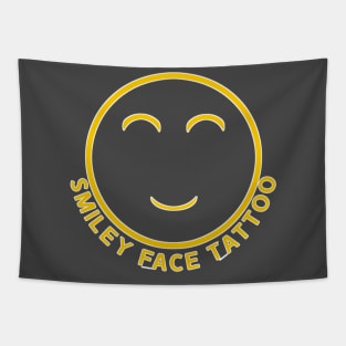 Smiley Face Tattoo Tapestry