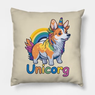 Funny Welsh Corgi Unicorg Pillow