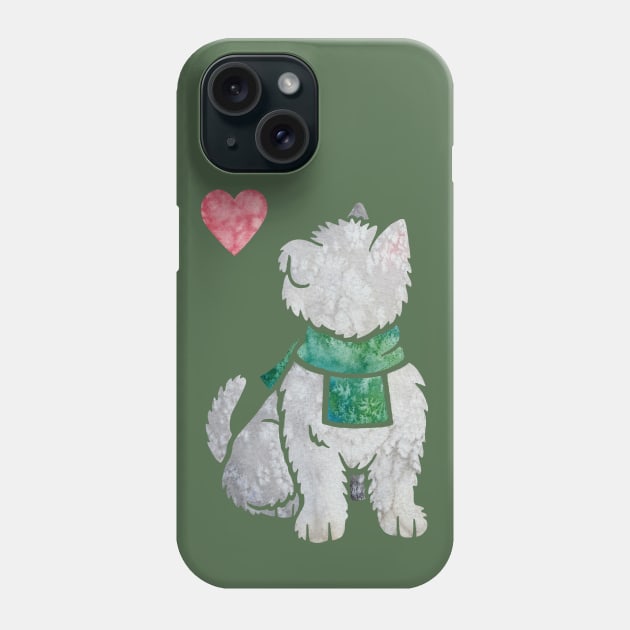 West Highland White Terrier Phone Case by animalartbyjess