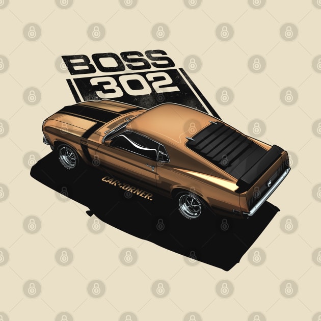 USDM - Classic Racecar BOSS 302 - CarCorner by CarCorner - Automotive Artwork