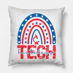 4th of july All American Histology Tech Patriotic Histology Technician Apparel Pillow