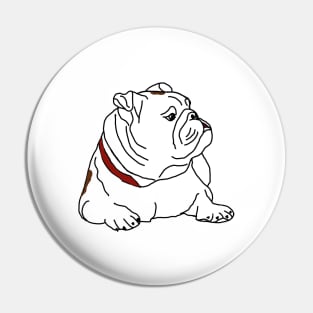 English bulldog Pin