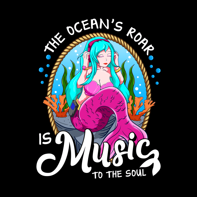 Cute The Ocean's Roar Is Music To The Soul Mermaid by theperfectpresents