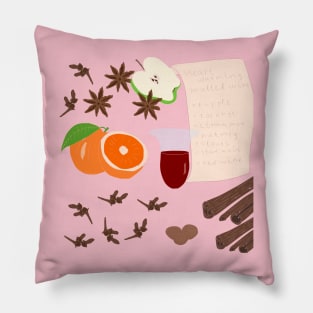 heartwarming mulled wine Pillow