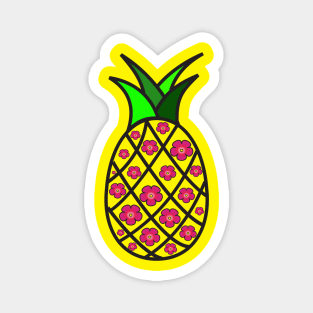 Lispe Pink Posy Pineapple Magnet