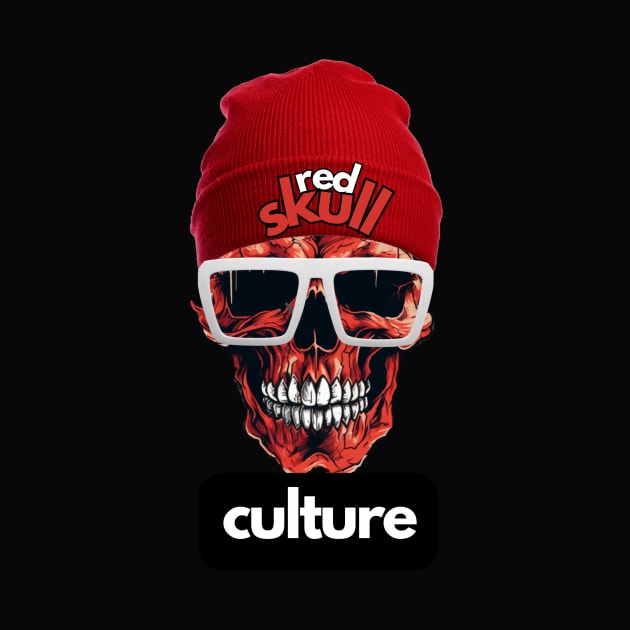 Red Skull Culture, Festival t-shirt, Unisex t-shirt, tees, men's t-shirt, women's t-shirt, summer t-shirt, trendy t-shirt, beanie hats by Clinsh Online 