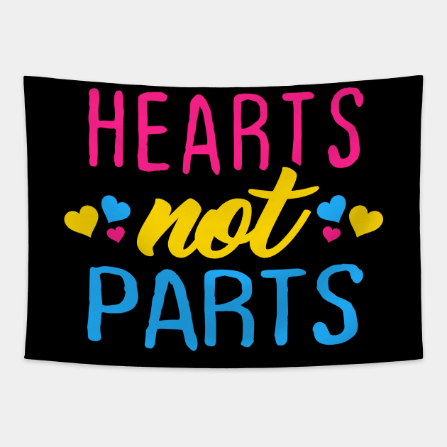 Hearts Not Parts Tapestry by NinthStreetShirts