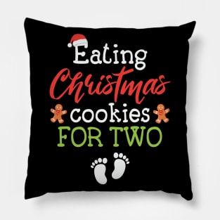 Eating Christmas Cookies For Two Pillow