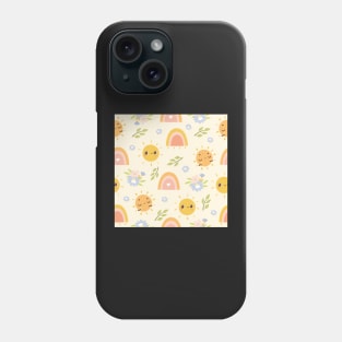 Sun and Rainbow print Phone Case