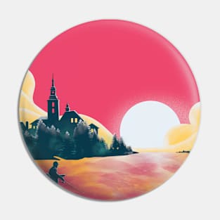 Sunset and fishing view landscape Pin