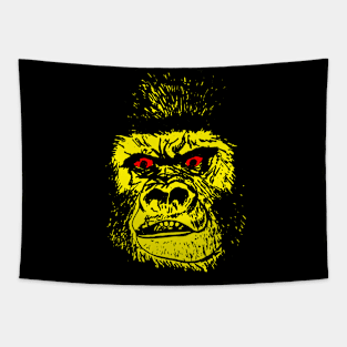 Scary Yellow Gorilla Tapestry