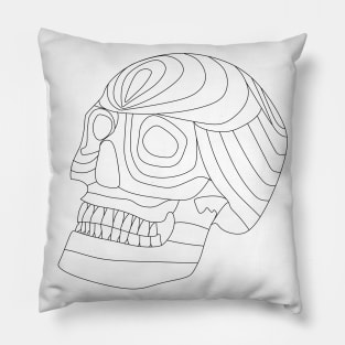 just a skull in maya mandaka mask ecopop Pillow