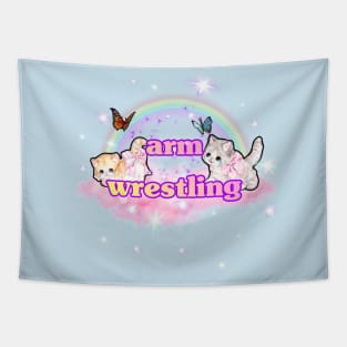 cute arm wrestling Tapestry