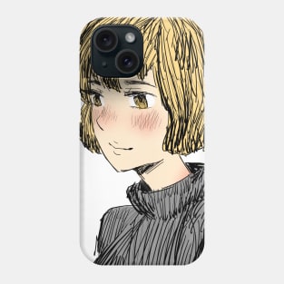 Shy Yellow Haired Girl Phone Case