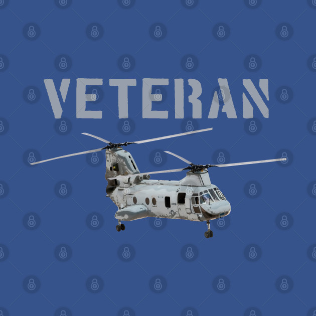 Discover CH-46 Sea Knight Helicopter Veteran - Navy Veteran - T-Shirt