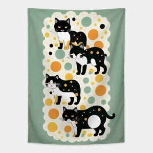 Polka Purrfection: A Dot's Tale Tapestry