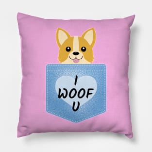 Woof Puppy Lover Cute Pillow