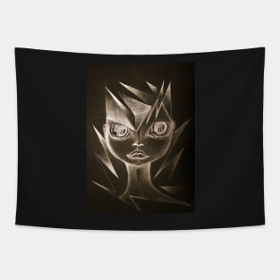 Graphite Queen Tapestry