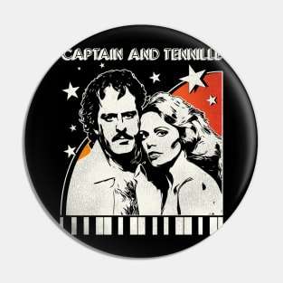 Captain and Tennille 70s Concert Fade Pin