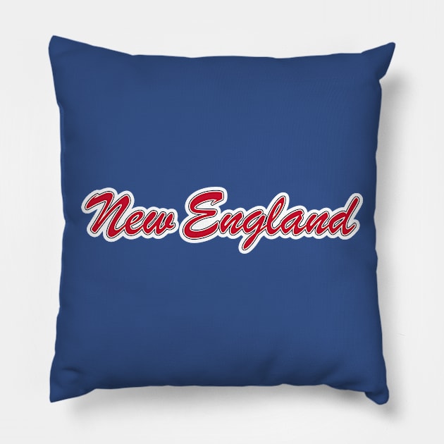 Football Fan of New England Pillow by gkillerb