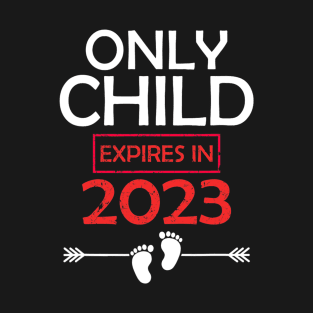 Only Child Expires 2023 Big Sister Big Brother Announcement T-Shirt