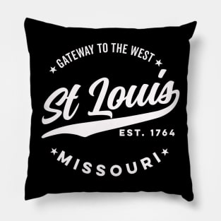 Vintage St Louis Missouri Gateway to the West USA City Pillow