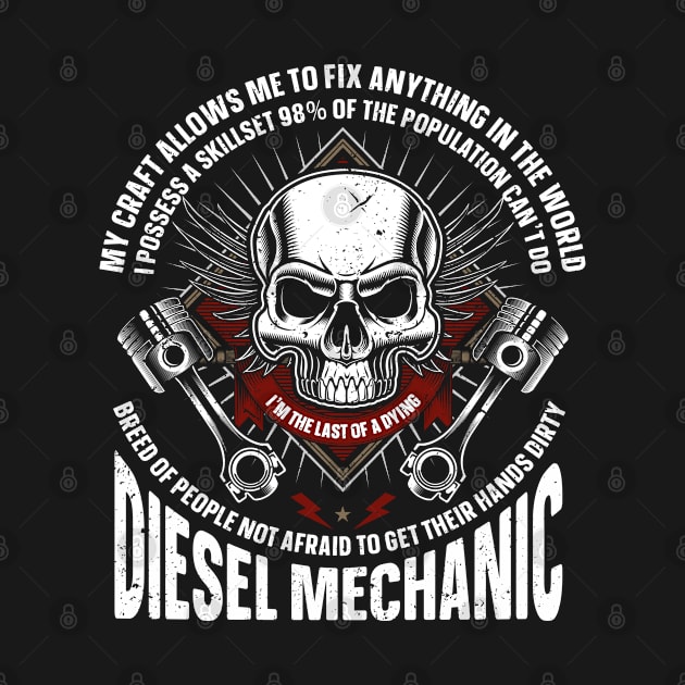 Gift Vintage Mechanic Diesel Mechanic by IngeniousMerch