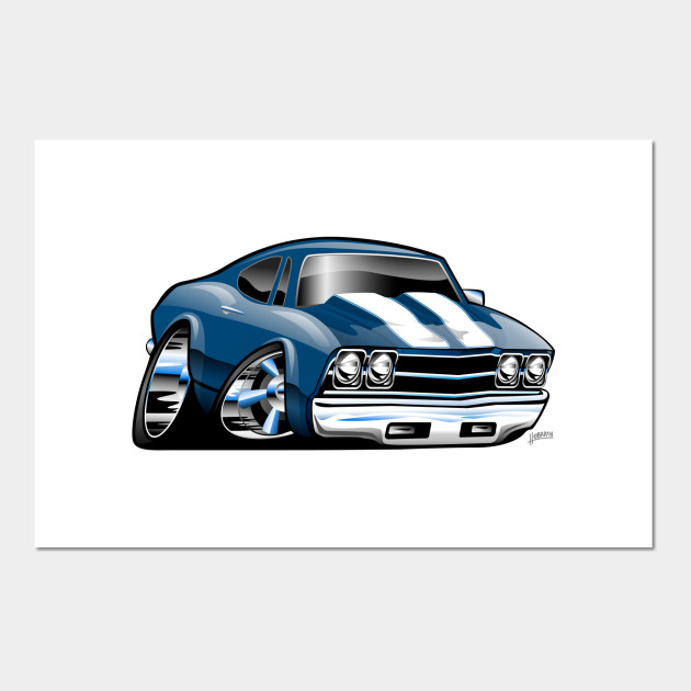 69 Muscle Car Cartoon Muscle Car Posters And Art Prints