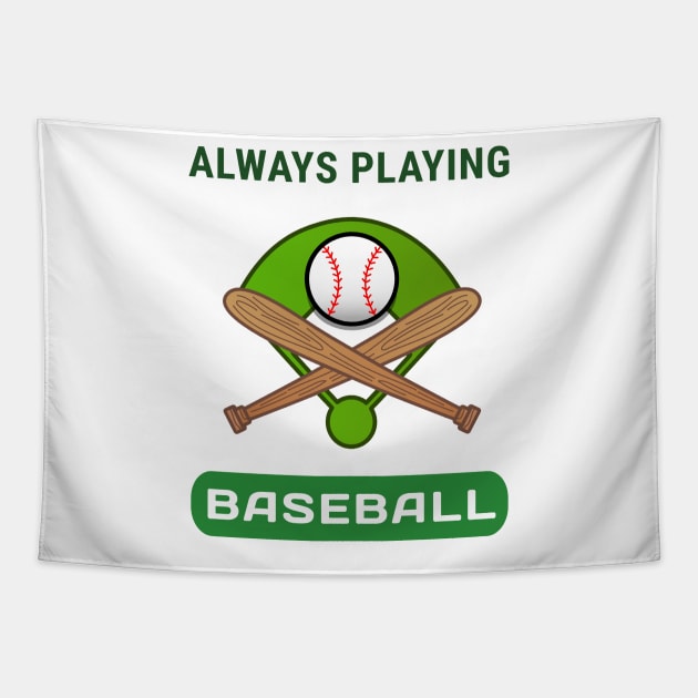 Cool Design For Baseball Lovers Tapestry by Eddie's Space