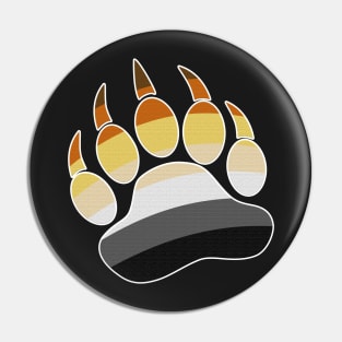 Mens Daddy Bear Paw Print LGBT Pin