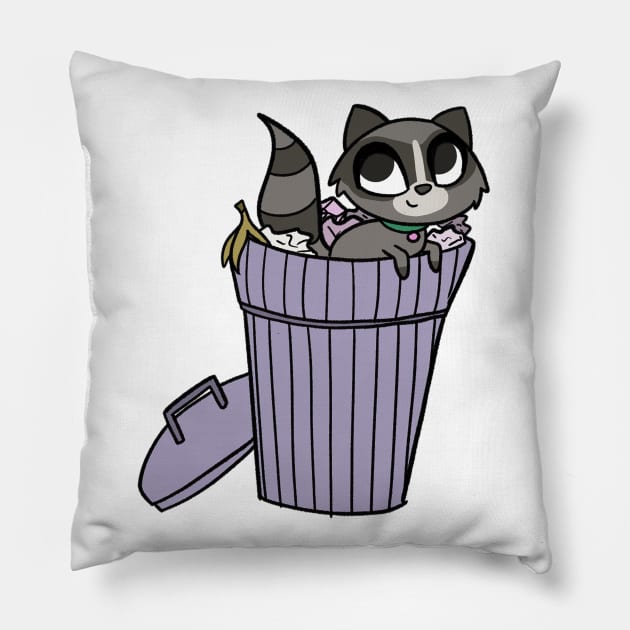 Trash panda Pillow by katidoodlesmuch