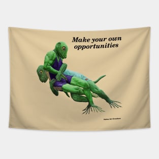 Reptile Warrior Combat Sport Fantasyart Tapestry