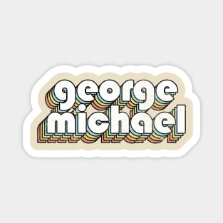 George Michael - Retro Rainbow Letters Magnet