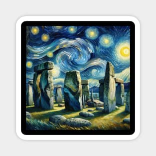 Stonehenge Starry Night - Beautiful Iconic Places Magnet