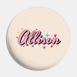 Allison name cute design Pin