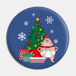 Captain Underpants Around The Christmas Tree Pin