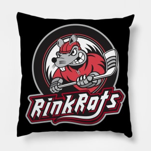 Rink Rats Hockey Logo Pillow