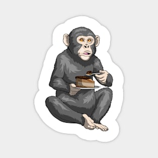 Monkey Birthday Cake Magnet