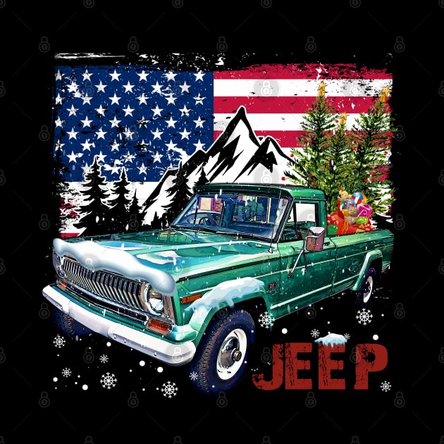 Jeep Gladiator J series American Flag JEEP by ElenaBerryDesigns