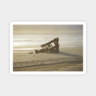 Misty Sunset Shipwreck - Oregon Coast Magnet