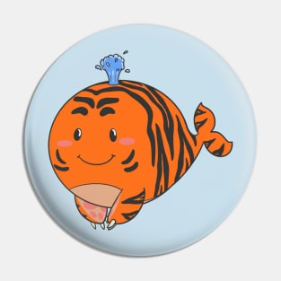 Tiger Whale Pin