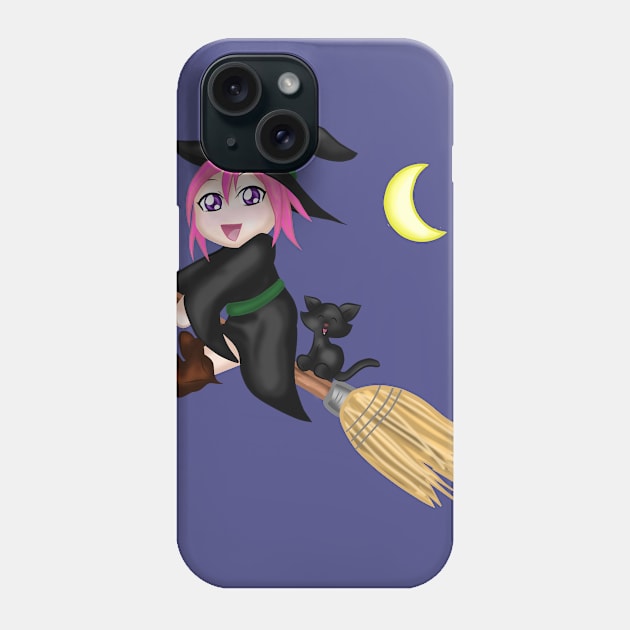 Cute Witch Phone Case by SakuraDragon