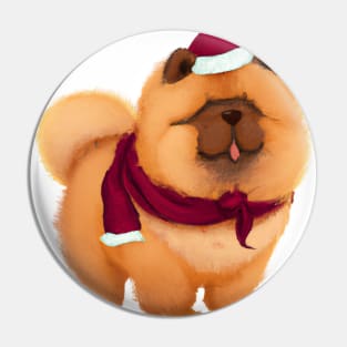 Cute Chow Chow Drawing Pin