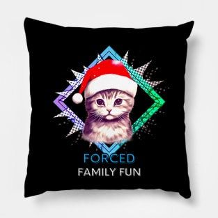 Forced Family Fun Christmas Cat Pillow