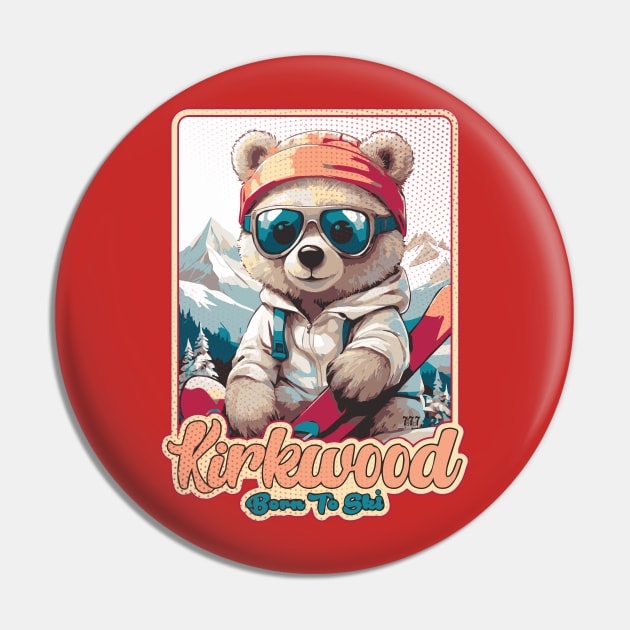 Cute Bear Kirkwood Mountain Ski Pin by Surrealcoin777