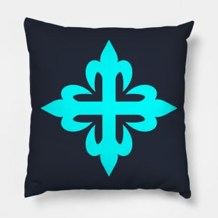 Florentine cross (aquamarine) Pillow