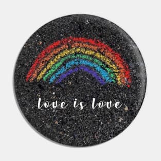 Love is Love Pride Caption Pin